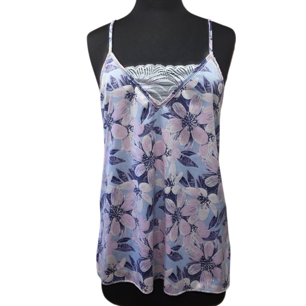 RACHEL Rachel Roy Floral Camisole in Purple and Pink Feminine Y2K Housewife